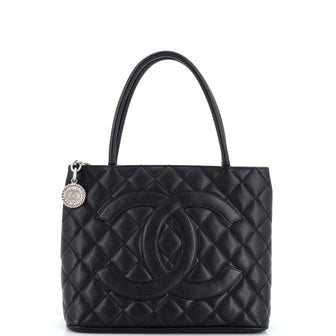 Chanel Medallion Tote Quilted Caviar