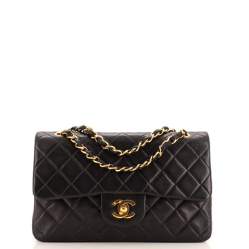 Chanel Vintage Classic Double Flap Bag Quilted Lambskin Small