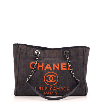 Chanel Deauville Tote Denim Small