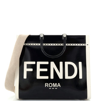 Fendi Sunshine Shopper Tote Patent Large