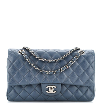 Chanel Classic Double Flap Bag Quilted Caviar Medium