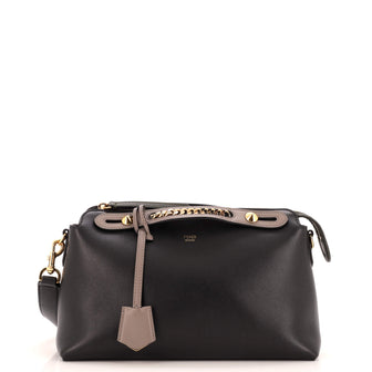 Fendi By The Way Satchel Leather with Chain Detail Medium