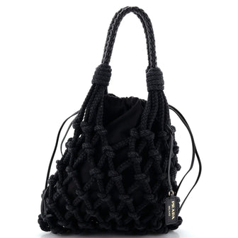 Prada Fishnet Tote Woven Cord