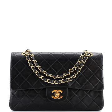 Chanel Vintage Classic Double Flap Bag Quilted Lambskin Medium