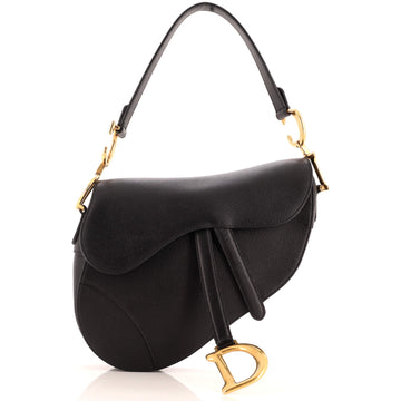 Christian Dior Saddle Handbag Leather Medium