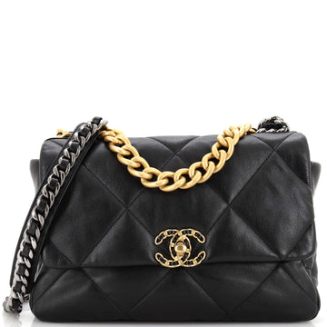 Chanel 19 Flap Bag Quilted Leather Large