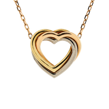 Cartier Trinity Heart Pendant Necklace 18K Tricolor Gold