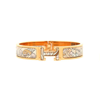 Hermes Clic H Bracelet Printed Enamel Narrow