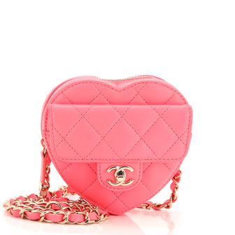 Chanel CC in Love Heart Belt Bag Quilted Lambskin