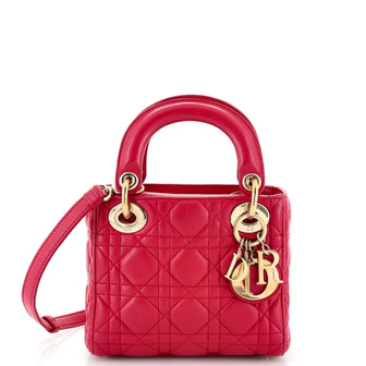 Christian Dior Lady Dior Bag Cannage Quilt Lambskin Mini
