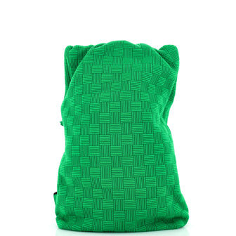 Bottega Veneta Fold Top Padded Backpack Intrecciato Effect Knit Medium