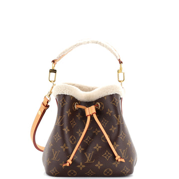 Louis Vuitton NeoNoe Handbag Monogram Canvas with Shearling BB