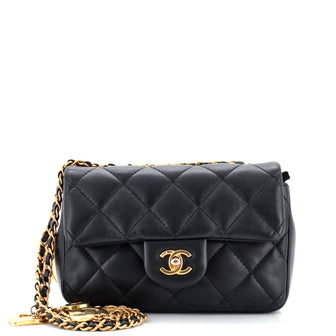 Chanel Heart Charms Flap Bag Quilted Lambskin Mini