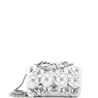 Chanel CC Camellia Flap Bag Embellished Lambskin Mini