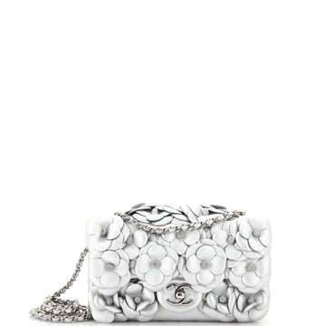 Chanel CC Camellia Flap Bag Embellished Lambskin Mini