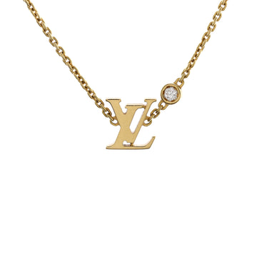 Louis Vuitton Idylle Blossom LV Pendant Necklace 18K Yellow Gold with Diamond