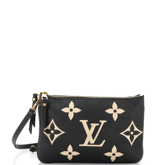Louis Vuitton Double Zip Pochette Bicolor Monogram Empreinte Giant