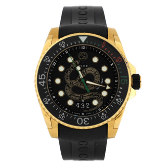 Gucci Snake Dive Quartz Watch PVD Stainless Steel and Rubber 45