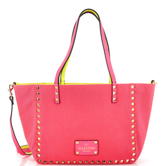 Valentino Garavani Rockstud Reversible Convertible Tote Leather Medium