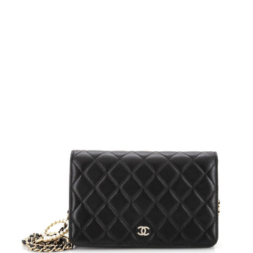 Chanel Pearl Strap Wallet on Chain Quilted Lambskin