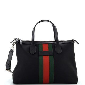 Gucci Web Duffle Bag Techno Canvas Medium