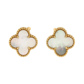 Van Cleef & Arpels Vintage Alhambra Earrings 18K Yellow Gold and Mother of Pearl