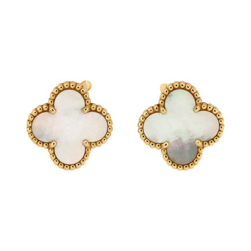 Van Cleef & Arpels Vintage Alhambra Earrings 18K Yellow Gold and Mother of Pearl