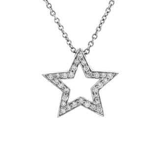 Tiffany & Co. Star Pendant Necklace Platinum with Diamonds