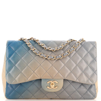 Chanel Classic Single Flap Degrade Bag Quilted Lambskin Jumbo