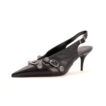Balenciaga Women's Cagole Slingback Pumps Leather