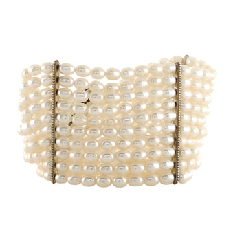 Tiffany & Co. Ziegfeld 10-Row Bracelet Freshwater Pearls with Sterling Silver 4.5mm