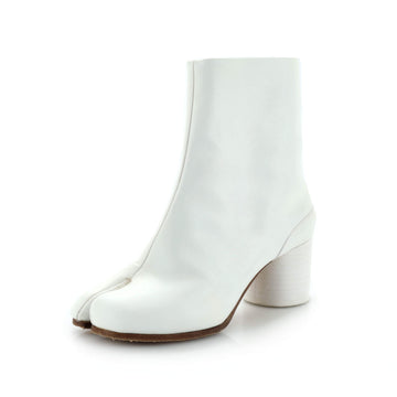 Maison Margiela Women's Tabi Block Heel Ankle Boots Leather