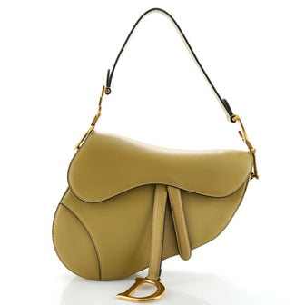 Christian Dior Saddle Handbag Leather Medium