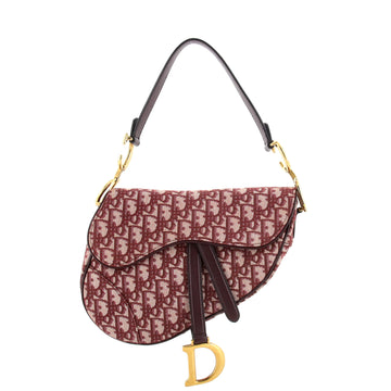 Christian Dior Saddle Handbag Oblique Canvas Medium