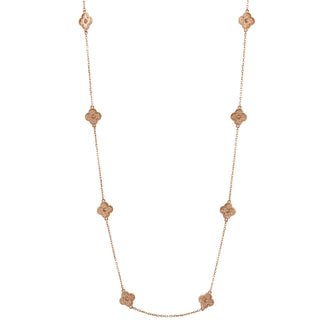 Van Cleef & Arpels Sweet Alhambra 16 Motifs Necklace 18K Rose Gold