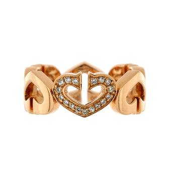Cartier C Heart de Cartier Ring 18K Rose Gold and Diamonds