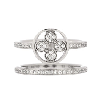 Louis Vuitton Idylle Blossom Two-Row Ring 18K White Gold and Diamonds