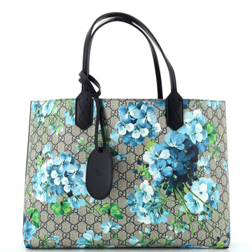 Gucci Reversible Tote (Outlet) Blooms Print GG Coated Canvas Medium