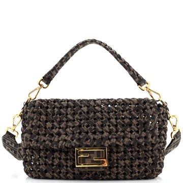 Fendi Baguette NM Bag Woven Zucca Canvas Medium