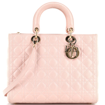 Christian Dior Lady Dior Bag Cannage Quilt Lambskin Large