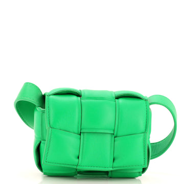 Bottega Veneta Cassette Crossbody Bag Padded Maxi Intrecciato Leather Candy