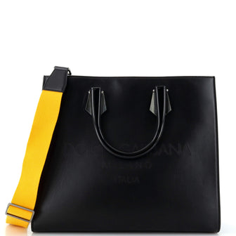 Dolce & Gabbana Edge Logo Tote Leather with Plexiglass Large