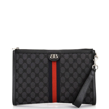 Balenciaga x Gucci The Hacker Project Web Wristlet Clutch BB Canvas