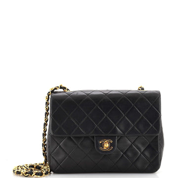 Chanel Vintage Square Classic Flap Bag Quilted Lambskin Small