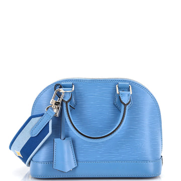 Louis Vuitton Alma Handbag Epi Leather with Logo Jacquard Strap BB