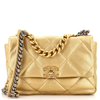 Chanel 19 Flap Bag Quilted Leather Large