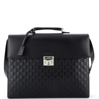 Gucci Padlock Briefcase Guccissima Leather Large