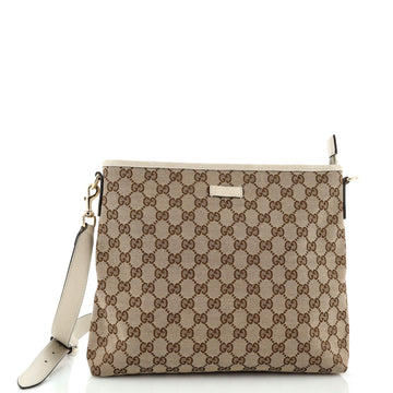 Gucci Flat Messenger Bag GG Canvas Medium
