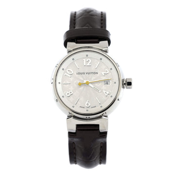 Louis Vuitton Tambour Quartz Watch Stainless Steel and Patent 28