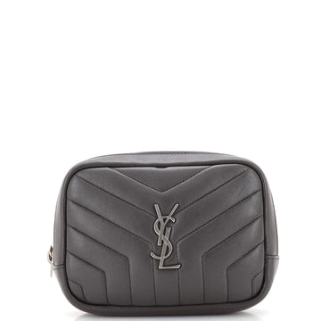 Saint Laurent Loulou Cosmetic Case Matelasse Chevron Leather